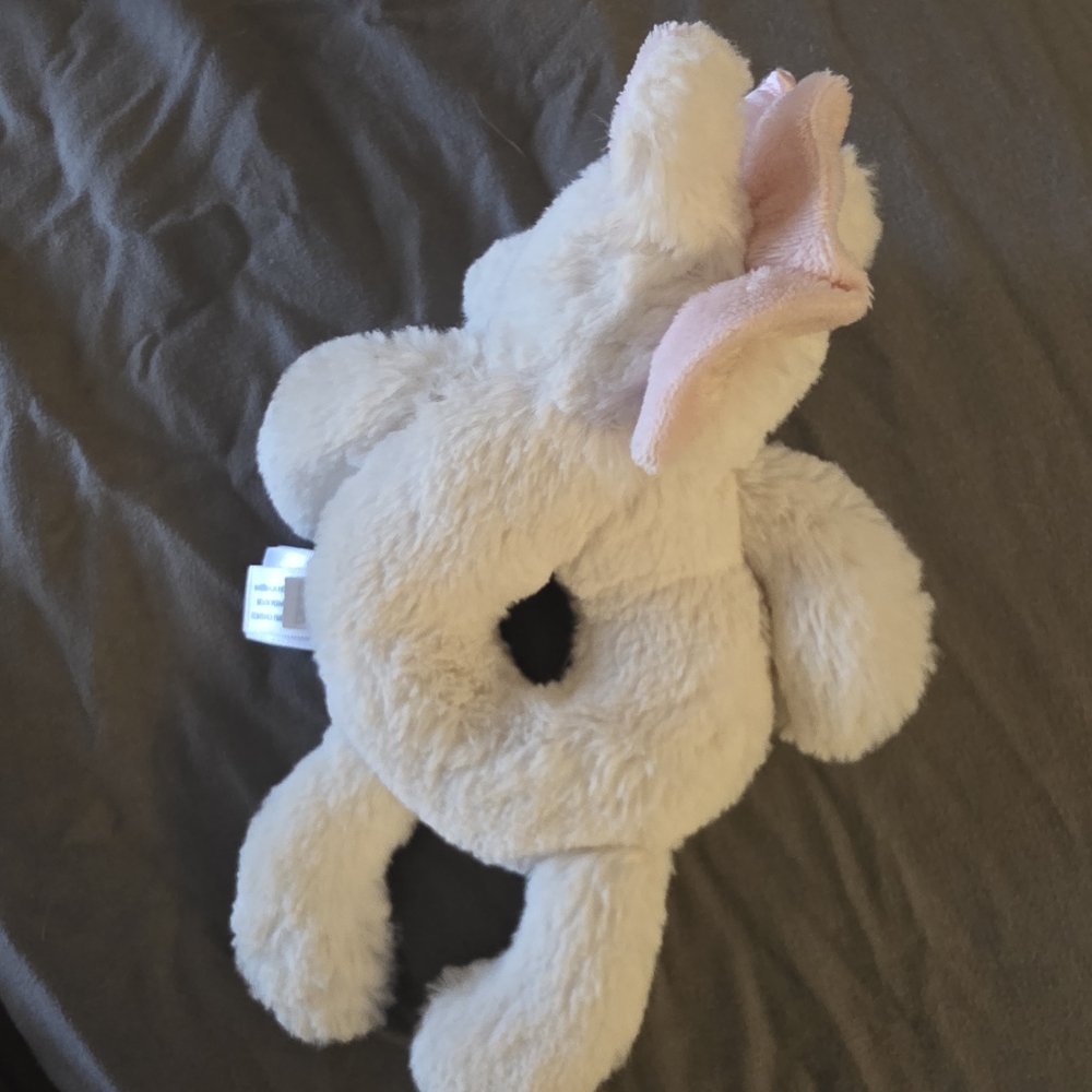 Jellycat Plush Pale Pink & Cream Elephant Rattle - Picture 2 of 3